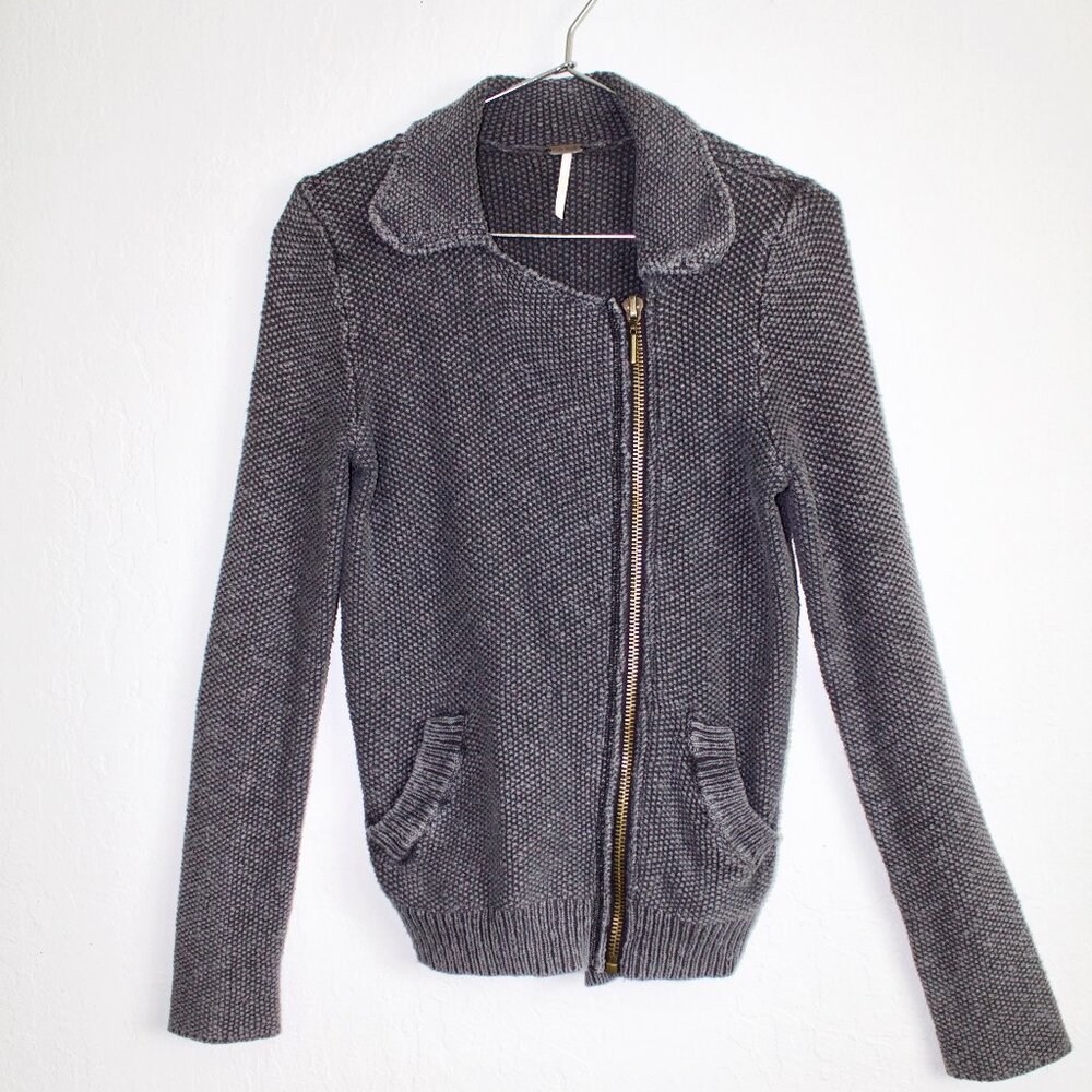 Free People Texture Side Zip Jacket